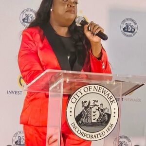 Red Satin Blazer and Pants Set